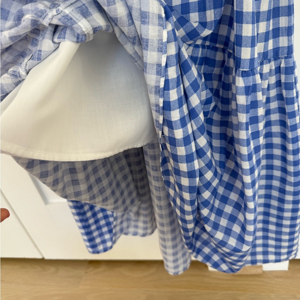 Hyacinth House Blue Gingham Puff Sleeve Dress - Picture 9 of 12